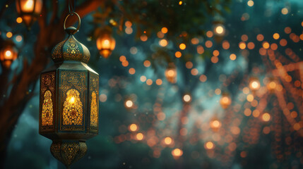 Ramadan lamps decoration background - obrazy, fototapety, plakaty