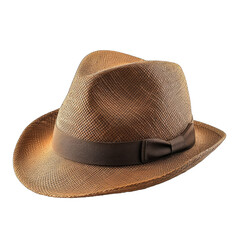 Straw hat isolated on white or transparent background generative ai