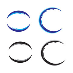 circle 3 d logo vector icon