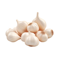 garlic isolated on transparent or white background, png