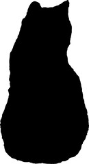 Transparent cat icon png, vector illustration of an cat icon in dark color and transparent background(png)
