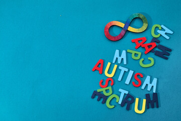 Autistic rainbow eight infinity symbol. Autism awareness day symbol.