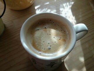 朝の光とモーニングコーヒー