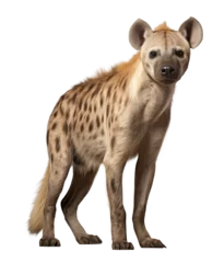 Photo sur Plexiglas Hyène Spotted hyena on isolated transparent background