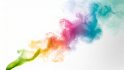 Obraz premium colorful smoke on white