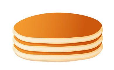 Vector Pancake. Pancake Day. Isolated on a white background. Flat style.