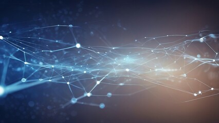 abstract blue background _An abstract connection dots technology background. The image has a digital drawing blue theme  