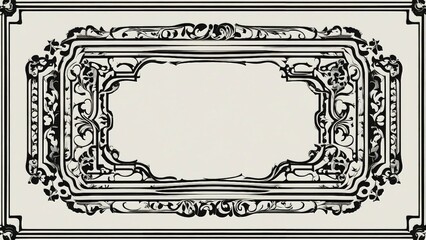 frame A vintage line separator with decorative elegant retro fancy lines dividers frame border for text.  