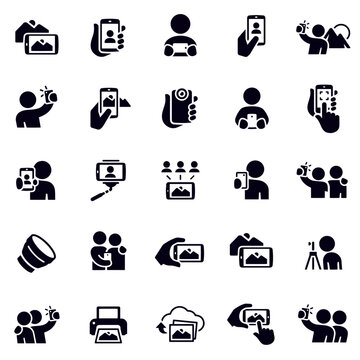 Mobile Photography Icons vector design