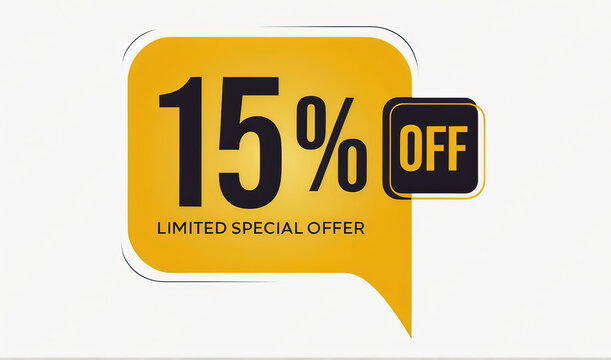 Default 15 off limited special offer Banner with fifty percent