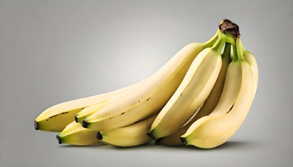 Isolated Banana Cluster on White Background
