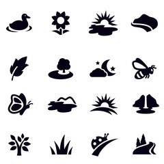 Black Summertime Icons vector design