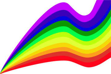 Wave of rainbow colors. Inspired by breaking light. Transparent background
