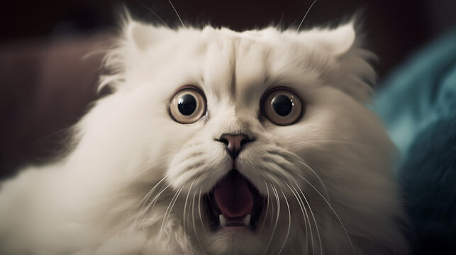 Portrait of a Surprised Cat