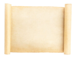 Pergament isoliert auf weißen Hintergrund, Freisteller 