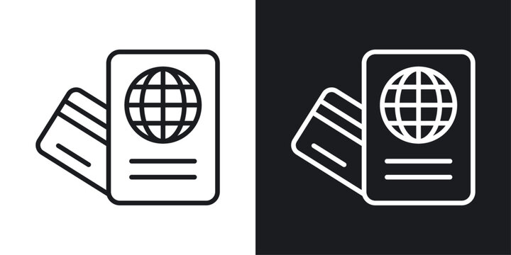 Personal documents icon designed in a line style on white background.