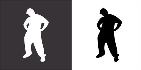 Illustration vector graphics of breakdance icon