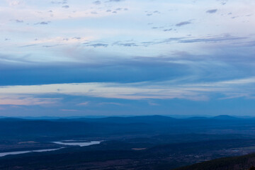 Fototapeta premium Early morning overlooking the Petit Jean River Valley.