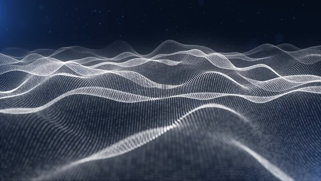 Abstract particle flow loop animation