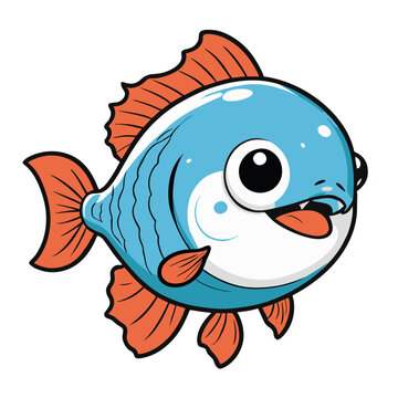 Cute fish vector illustration