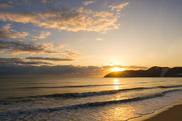 Sunrise in Ponta Negra Beach in Natal City, Brazil