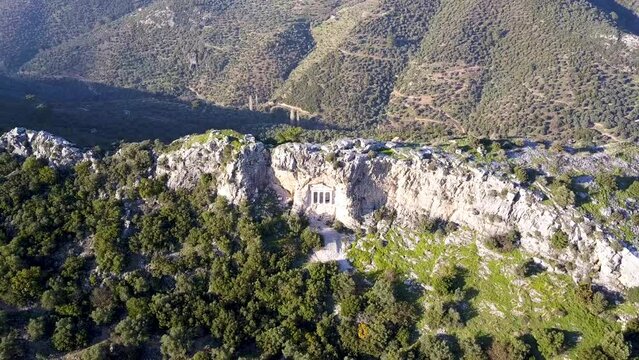 Explore the Enigmatic Nisanyan Rock Tomb in Sirince, Selcuk Izmir - A Spectacular Drone Video Experience