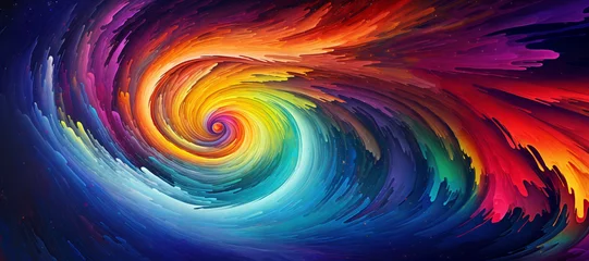 Fotobehang abstract colorful background with spiral © Olga