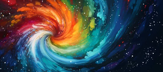 Keuken spatwand met foto abstract colorful background with spiral © Olga