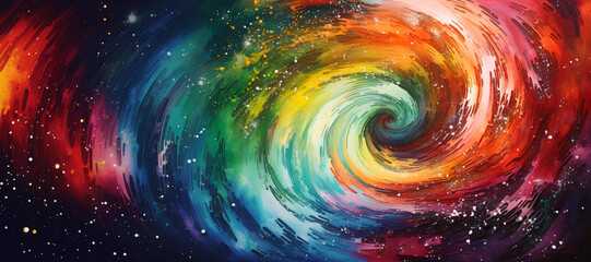abstract colorful background with spiral