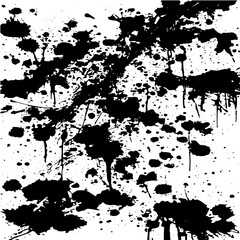 Grunge background of black and white. Abstract illustration texture of cracks, chips, dot. Dirty monochrome pattern of the old worn surface