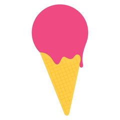 Colored ice cream cone icon Vector illustration