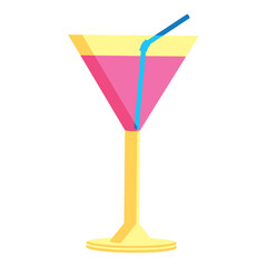 Martini icon Margarita cocktail Alcohol beverage Vector illustration