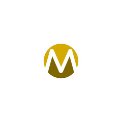  Letter M logo isolated on white background