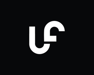 Minimalist Letter UF Logo Design | UF Icon