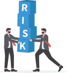 Risk management, control or assess to lose money in investing, process or preparation for safety or secure earning and loss concept,.

