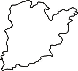 Obraz premium Fully editable, detailed vector map of Bács-Kiskun,Bacs-Kiskun megye,Hungary. The file is suitable for editing and printing of all sizes.