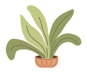 Flower pot. Vector illustration. Botany studies various aspects plant anatomy and physiology The vegetal pattern on fabric adds natural and organic feel The vegetative growth plant indicates