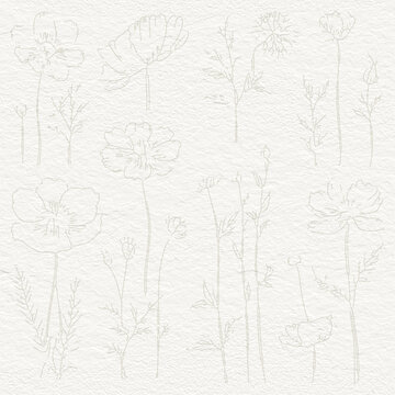 Delicate watercolor botanical digital paper floral