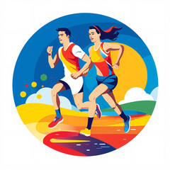 Modern Pentathlon: Olympic Games cartoon Clip Art