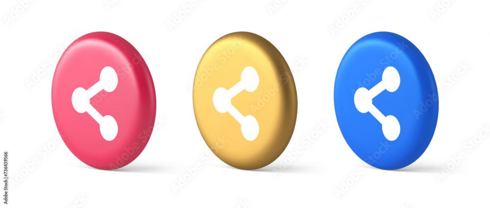 Poster decentralize compound connection encrypted network button cyberspace management 3d circle icon