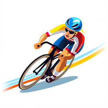 Cycling Track: Olympic Games cartoon Clip Art