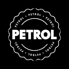 Petrol text stamp, concept background
