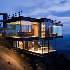 Panorama House Home with double aluminum doors and windows