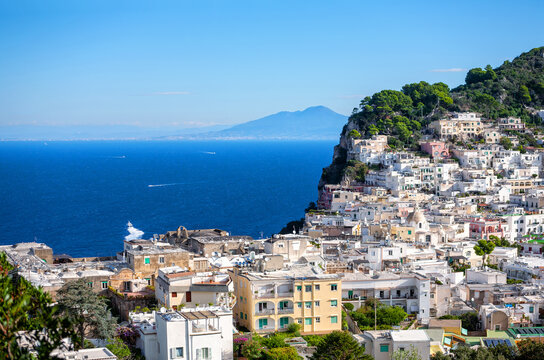 Town of Island Capri, Gulf of Naples, Italy, Europe.