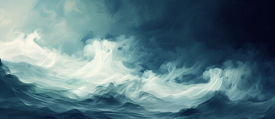 Fototapeta na wymiar An abstract artistic representation of an ocean scene as a background