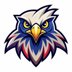 Elegant Eagle Head Mascot Logo, Best Bird Vector Illustration for T-Shirt, Tattoo Design - Hawk, Falcon, and Majestic Eagle Logo Template