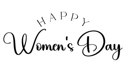 Happy Womens day lettering vector illustration.