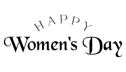 Happy Womens day lettering vector illustration.