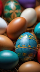 Fototapeta na wymiar Easter painted eggs. Minimalism. Concept.