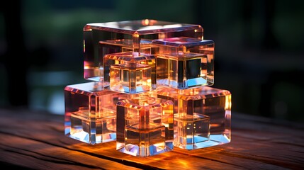 A transparent cuboctahedron suspended in geometric harmony --ar 16:9 --v 5.2 --s 750** - Image #4 @maliktanveer